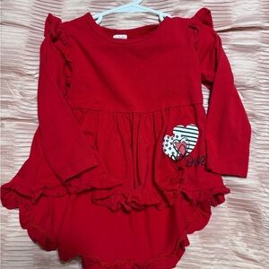 Red Ruffle Heart Dress